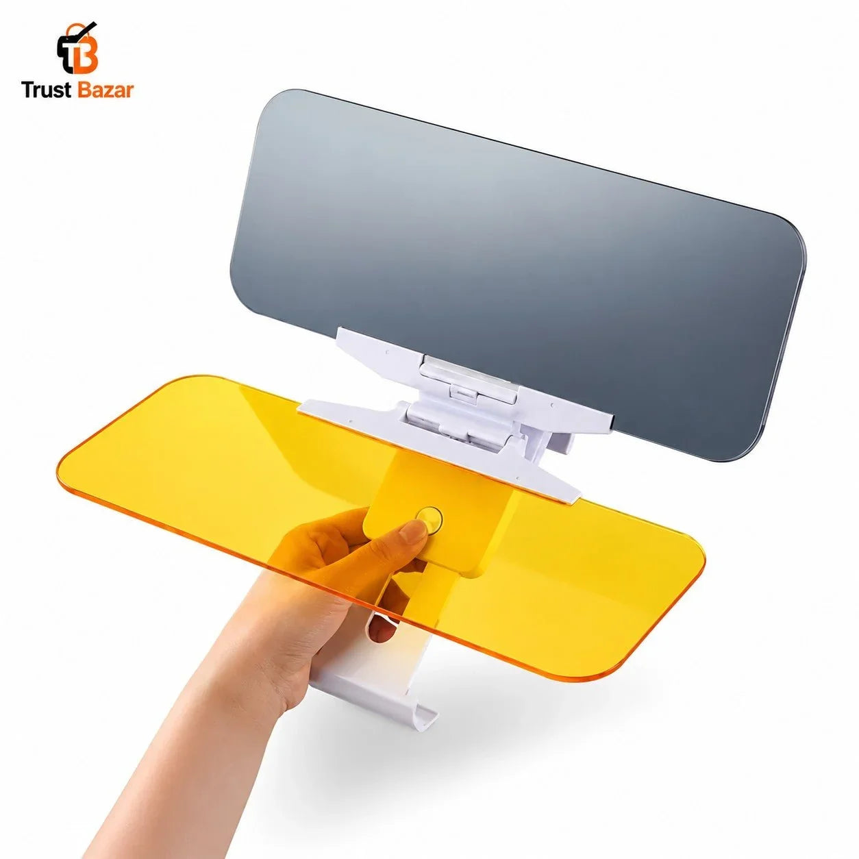 2-in-1 Anti Glare Car Sun Visor – Day & Night Driving Protection